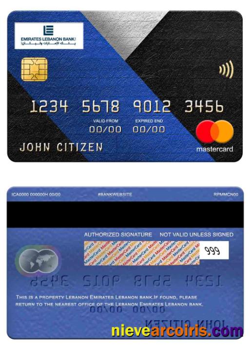 Lebanon Emirates Lebanon Bank mastercard